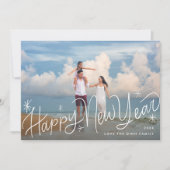 おもしろいの手書き新年の写真 シーズンカード (正面)