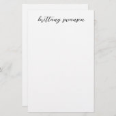 おもしろいの手書スタイル名（白黒） 便箋 (正面/裏面)