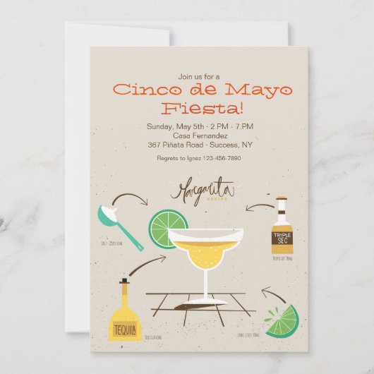 おもしろいの招待状のためのレシピ 招待状 (正面)