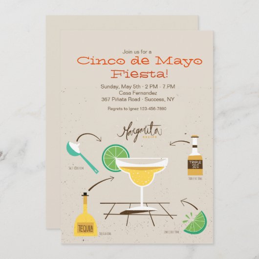 おもしろいの招待状のためのレシピ 招待状 (正面/裏面)