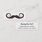 おもしろいの擬似ハンドルバーの髭の細い名刺 スキニー名刺 (正面/裏面)