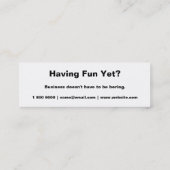 おもしろいの擬似ハンドルバーの髭の細い名刺 スキニー名刺 (裏面)