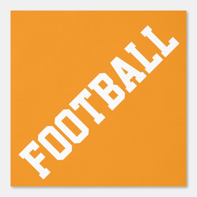 おもしろいの斜め白いサッカー文字の明るいオレンジ 壁紙 (正面)
