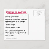 おもしろいの新しい住所の通知 案内ポストカード (裏面)