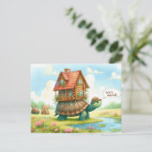 おもしろいの新しい住所はがき ポストカード (スタンド正面)