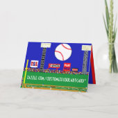 おもしろいの新しい野球のハッピーバースデーのカードか招待状 カード (裏面)