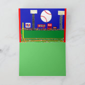 おもしろいの新しい野球のハッピーバースデーのカードか招待状 カード (内部)