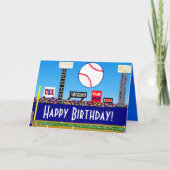 おもしろいの新しい野球のハッピーバースデーのカードか招待状 サンキューカード (正面)