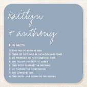 おもしろいの新婚に関すモダンる事実 スクエアペーパーコースター (正面)