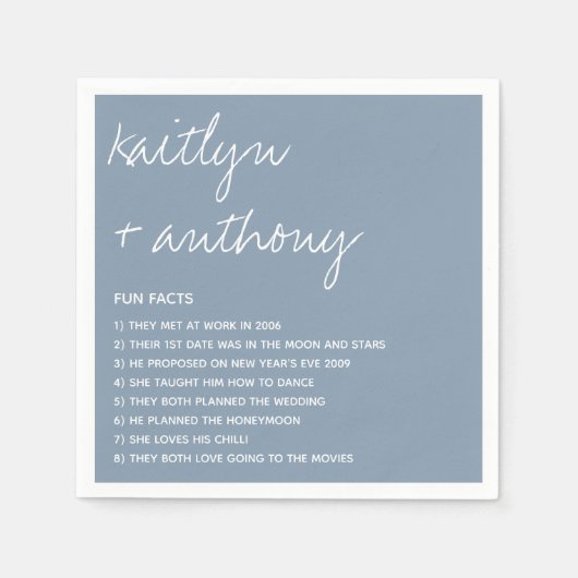 おもしろいの新婚に関すモダンる事実 スタンダードカクテルナプキン (正面)