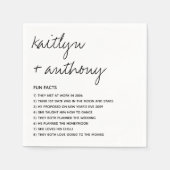 おもしろいの新婚に関すモダンる事実 スタンダードカクテルナプキン (正面)