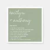 おもしろいの新婚に関すモダンる事実 スタンダードカクテルナプキン (正面)