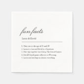 おもしろいの新婚に関すモダンる事実 スタンダードカクテルナプキン (正面)