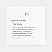 おもしろいの新婚に関すモダンる事実 スタンダードカクテルナプキン (正面)