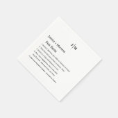 おもしろいの新婚に関すモダンる事実 スタンダードカクテルナプキン (角)