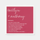 おもしろいの新婚に関すモダンる事実 スタンダードカクテルナプキン (正面)