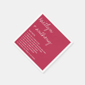 おもしろいの新婚に関すモダンる事実 スタンダードカクテルナプキン (角)