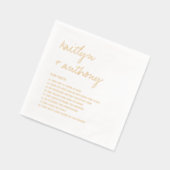 おもしろいの新婚に関すモダンる事実 箔ナプキン (左)