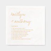 おもしろいの新婚に関すモダンる事実 箔ナプキン (正面)