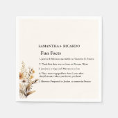 おもしろいの新婚ワイルドフラワーの事結婚実 スタンダードカクテルナプキン (正面)