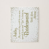 おもしろいの新婦付添人の招待状 ジグソーパズル (縦)