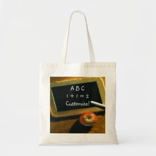 おもしろいの新学期の黒板のAppleのトートバック トートバッグ (正面)