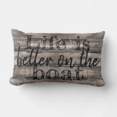 おもしろいの方がボートタイポグラフィ ランバークッション (正面)