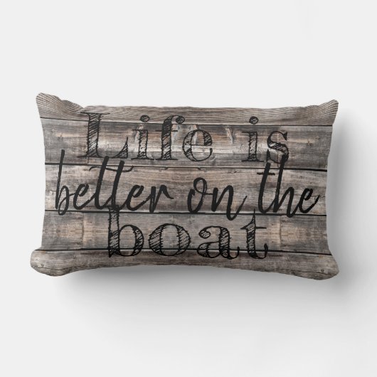 おもしろいの方がボートタイポグラフィ ランバークッション (正面)