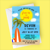 おもしろいの日ビーチ誕生会 招待状