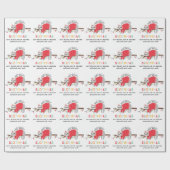 おもしろいの明るい怠惰のクリスマス ラッピングペーパー (フラット)