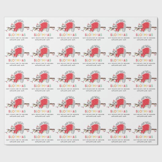 おもしろいの明るい怠惰のクリスマス ラッピングペーパー (フラット)