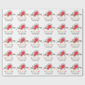 おもしろいの明るい怠惰のクリスマス ラッピングペーパー (フラット)