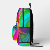 おもしろいの明るい渦 プリントバックパック (右)