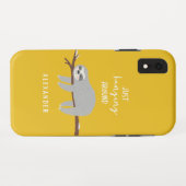 おもしろいの明るい漫画の怠惰のまわりでちょうどつるします Case-Mate iPhoneケース (裏面(横))