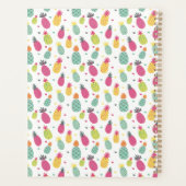 おもしろいの明るい熱帯性パイナップルパターン プランナー手帳 (裏面)