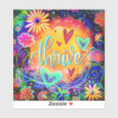 おもしろいの明るい繁栄のフローラかわいらしインスピレーション シール (シート)