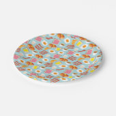 おもしろいの朝食のブランチのパーティーパターン ペーパープレート (アングル)