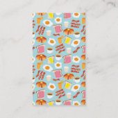 おもしろいの朝食用食品のイラストレーションパターン 名刺 (裏面)