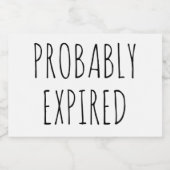 おもしろいの期限切れキッチンの食料貯蔵庫 フードラベル (シングルラベル)