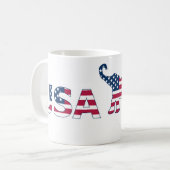 おもしろいの民主党と共和党の政治的シンボル コーヒーマグカップ (正面左)