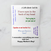 おもしろいの民芸のフクロウの母の日カード カード (内部)