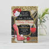 おもしろいの気のあるそぶりをしたなバースデーパーティ招待状 招待状 (スタンド正面)