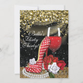 おもしろいの気のあるそぶりをしたなバースデーパーティ招待状 招待状 (裏面)