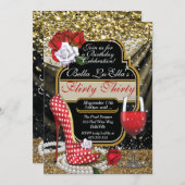 おもしろいの気のあるそぶりをしたなバースデーパーティ招待状 招待状 (正面/裏面)