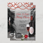 おもしろいの気のあるそぶりをしたなバースデーパーティ招待状 招待状 (正面/裏面)