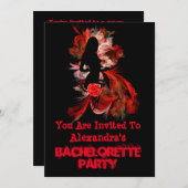 おもしろいの気のあるそぶりをしたな大人の名前入りなバチェロレッテ 招待状 (正面/裏面)