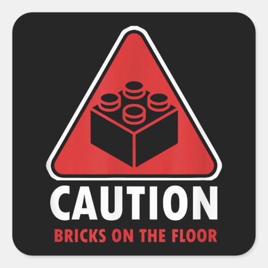 おもしろいの注意警告建物はFlのレンガをブロック スクエアシール (正面)