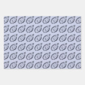 おもしろいの深海の魚がライトパープル ラッピングペーパーシート (正面)