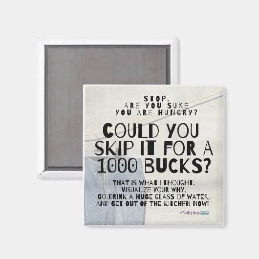 おもしろいの減量のダイエットの磁石 マグネット (正面/裏面)