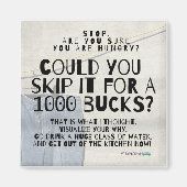 おもしろいの減量のダイエットの磁石 マグネット (正面)